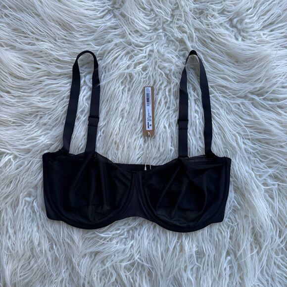 Skims No Show Unlined Demi Bra Onyx Size 34DD - Picture 1 of 10
